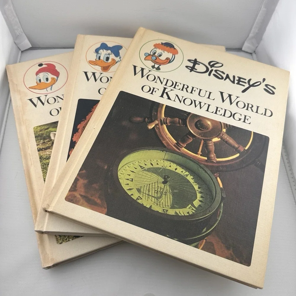 Vtg Disneys Wonderful World of Knowledge Encyclopedia‎ Set 1-3 Childrens Books